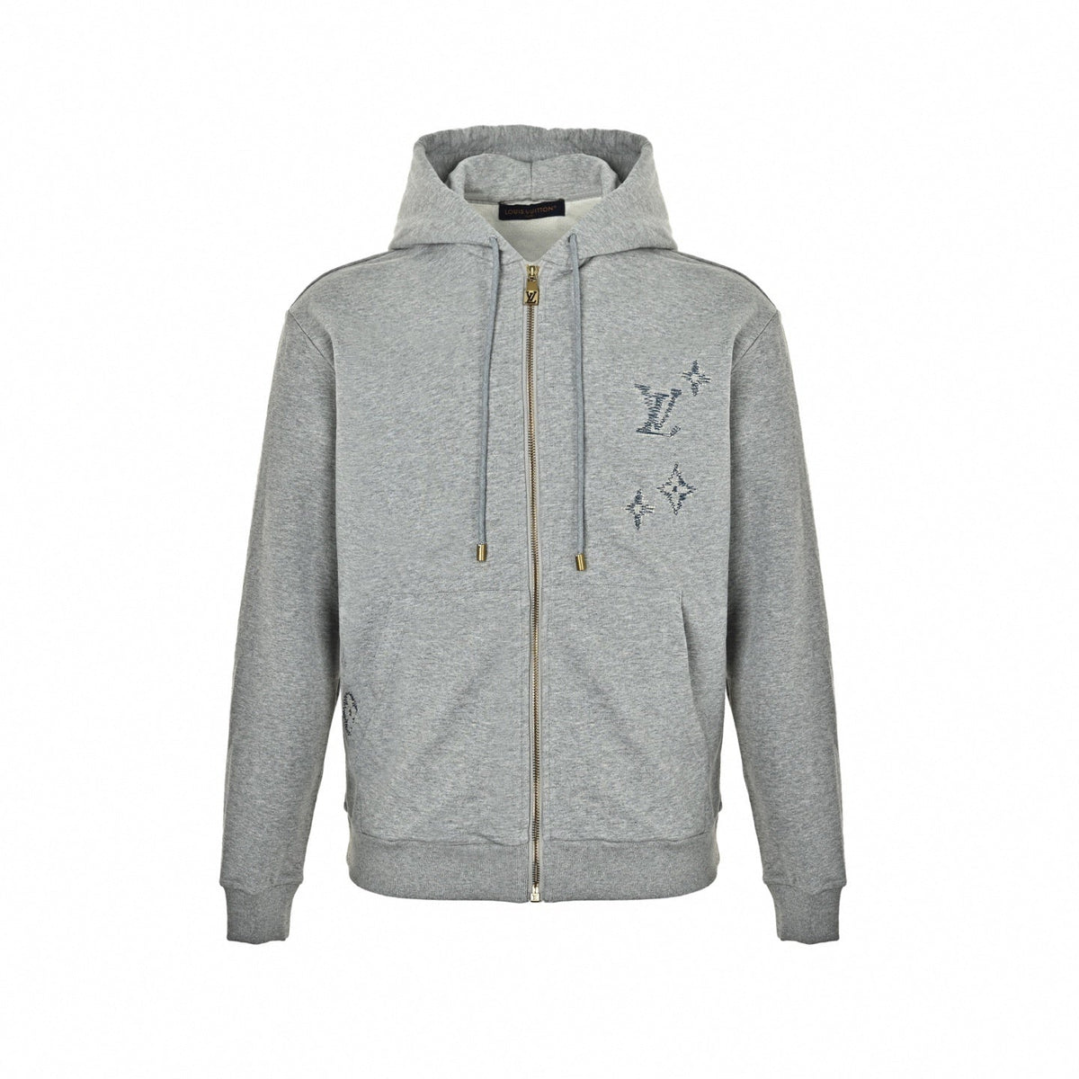 Embroidered Sketch Monogram Zip-Up Hoodie